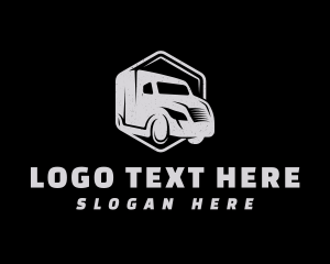 Truck Transportation Hexagon logo