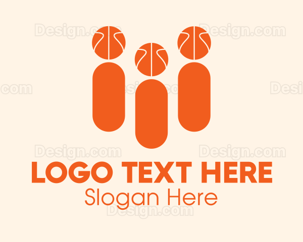 Basketball Sports Fans Logo
