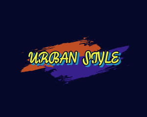 Colorful Brush Urban logo design