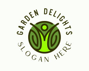 Human Wellness Gardening  logo design