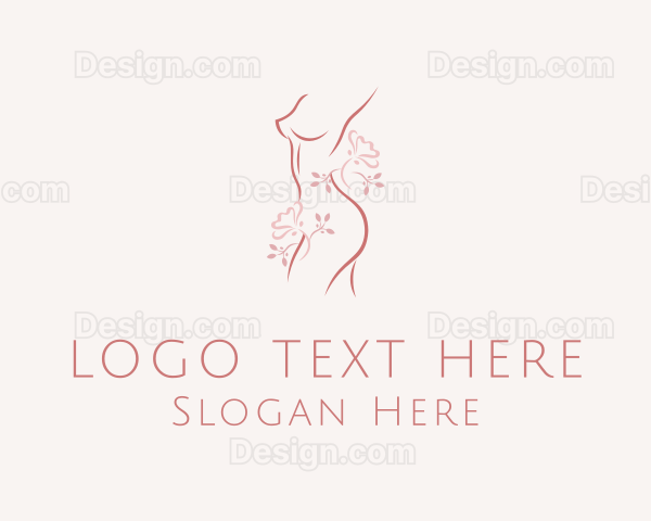 Woman Body Floral Logo