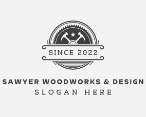 Hammer Carpentry Tool logo design