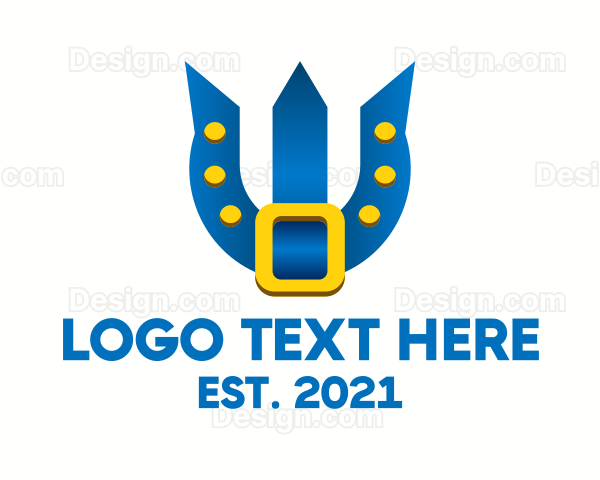 Blue Trident Belt Logo