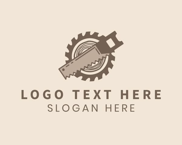 Saw Blade Log Carpentry logo