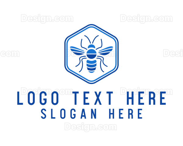 Cool Hexagon Bee Logo