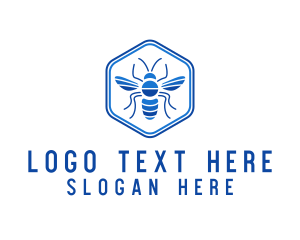 Cool Hexagon Bee logo