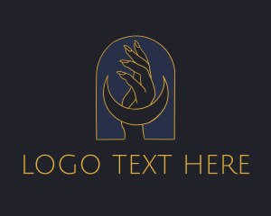 Mystic Lunar Moon Hand logo