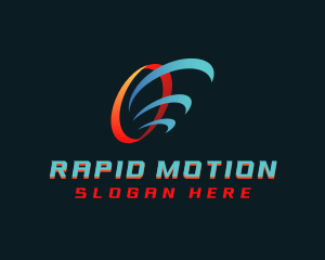 Wind Motion HVAC logo design