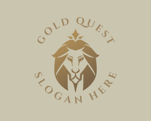 Gold King Lion logo design