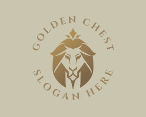 Gold King Lion logo design