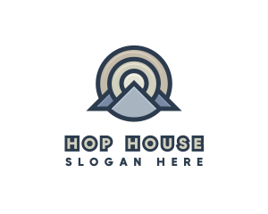 Circle Target Mountain House logo design