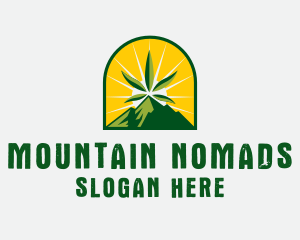 Marijuana Mountain Sunrise logo design