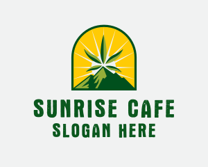 Marijuana Mountain Sunrise logo design