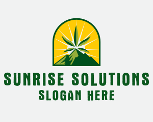 Marijuana Mountain Sunrise logo design