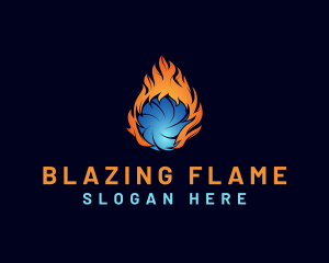 Cooling Heating Energy logo design