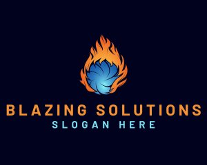 Cooling Heating Energy logo design