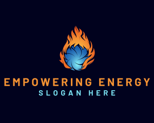 Cooling Heating Energy logo design