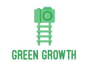 Green Kids Ladder Photography logo design