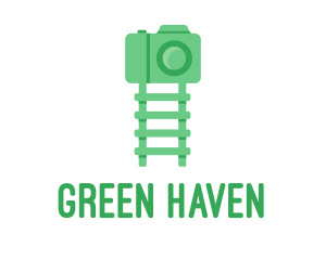 Green Kids Ladder Photography logo design