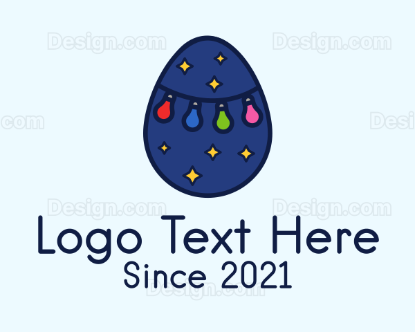 Christmas Light Egg Logo