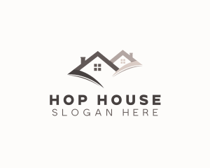 House Roof Real Estate logo design