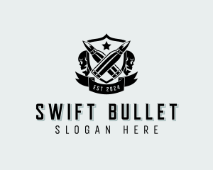 Militia Bullet Shield logo design