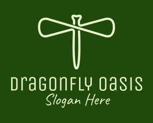 Nail Dragonfly Wings logo design