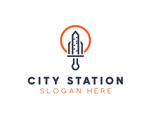 Urban City Sword  logo design