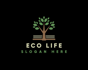 Eco Tree Book Organization logo design