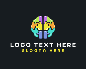 Brain Jigsaw Puzzle Logo