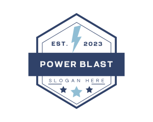 Power Electric Lightning logo design