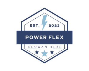 Power Electric Lightning logo design