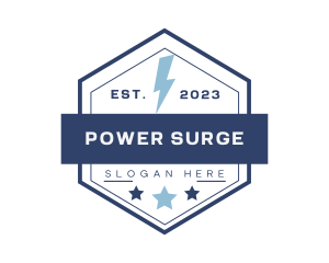 Power Electric Lightning logo design