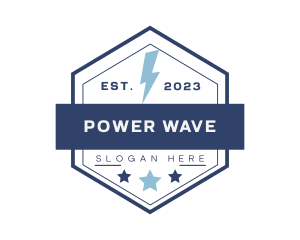 Power Electric Lightning logo design