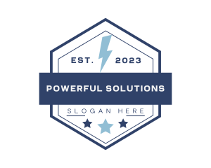 Power Electric Lightning logo design