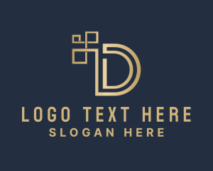 Digital Tech Letter D logo