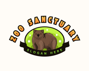 Animal Wombat Zoo logo design