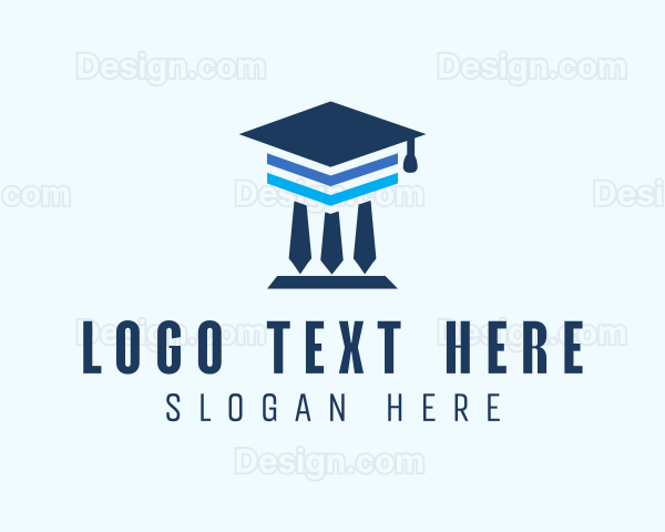 Graduation Cap Pillar Logo