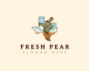 Pear Cactus Texas  logo design