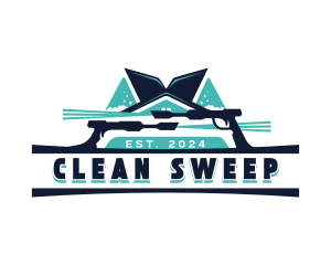 Pressure Washer Cleaning logo design