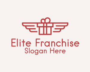 Flying Gift Monoline logo design