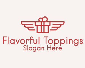 Flying Gift Monoline logo design