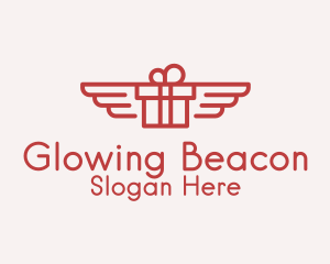 Flying Gift Monoline logo design