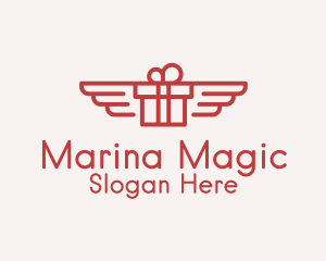 Flying Gift Monoline logo design