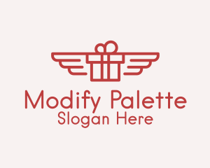 Flying Gift Monoline logo design