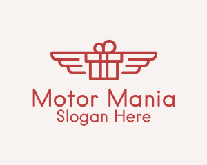 Flying Gift Monoline logo design