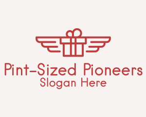 Flying Gift Monoline logo design