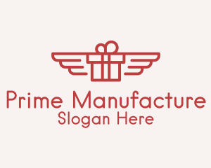 Flying Gift Monoline logo design