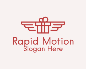 Flying Gift Monoline logo design