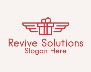 Flying Gift Monoline logo design